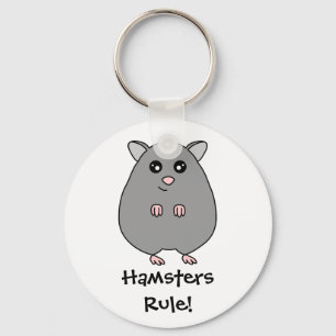 Kute Cartoon Hamster - Hamsters Rule Sleutelhanger