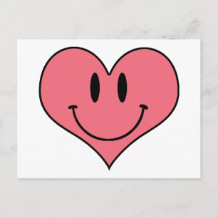 Kute Cartoon Heart Smilie Save the Date! Aankondigingskaart