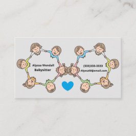 Kute Cartoon kinderen die in de cirkel spelen Baby Visitekaartje