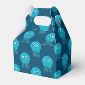 Kute Cartoon kwal Pattern in Blue Ocean Bedankdoosjes (Achterkant)