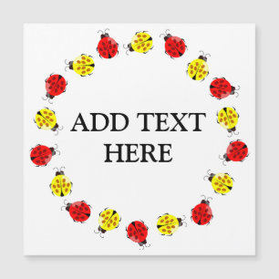 Kute Cartoon Ladybugs in rood en geel