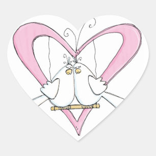 Kute cartoon liefde stickers omhulling omhulling
