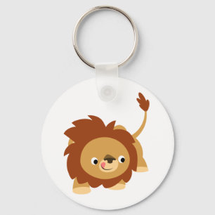 Kute Cartoon Lion Sleutelhanger