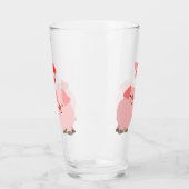 Kute Cartoon pigs in Love Glas (Links)