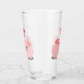 Kute Cartoon pigs in Love Glas (Rechts)
