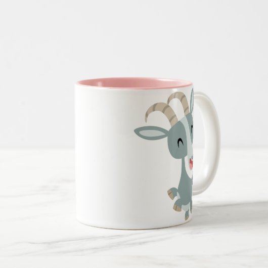 Kute Cartoon Prancing Goat Mok (Voorkant rechts)
