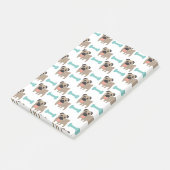 Kute Cartoon Pugs en Botten Post-it® Notes (Schuin)