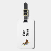 Kute Cartoon Quail Bagagelabel (Voorkant verticaal)