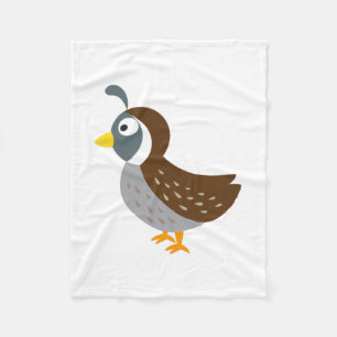 Kute Cartoon Quail Fleece Deken