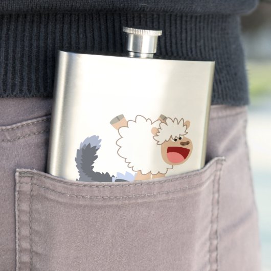Kute Cartoon Sheep and Wolf Classic Flask Flacon (Voorbeeld)