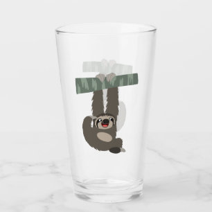 Kute Cartoon Sloth Dangling from a Branch Tumbler
