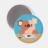 Kute Cartoon Trekpiglet Magnet Magneet (Voorkant / Achterkant)