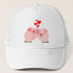 Kute Cartoon Varkens in Love Pet