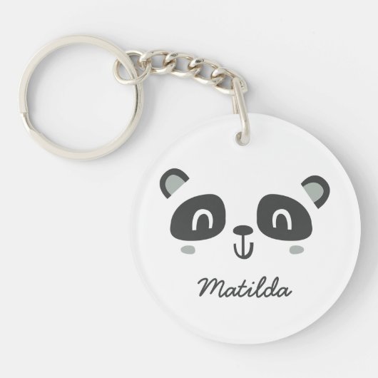 Kute character panda children design sleutelhanger (Voorkant)