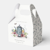 Kute Cheerful Rozen Floral Teapot Elke leeftijd va Bedankdoosjes (Achterkant)