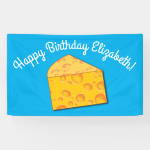 Kute Cheese Wedge Kinder 1st Birthday Party Spandoek