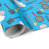 Kute Chef Koking Kinderen 1e verjaardag Cadeaupapier (Rol Hoek)