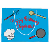 Kute Chef Koking Kinderen 1e verjaardag Groot Cadeauzakje (Achterkant)