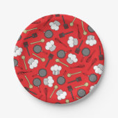 Kute Chef Koking Kinderen 1e verjaardag Papieren Bordje (Voorkant)