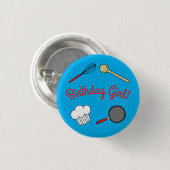 Kute Chef Koking Kinderen 1e verjaardag Ronde Button 3,2 Cm (Voorkant /achterkant)