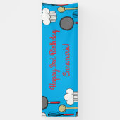 Kute Chef Koking Kinderen 1e verjaardag Spandoek (Verticaal)