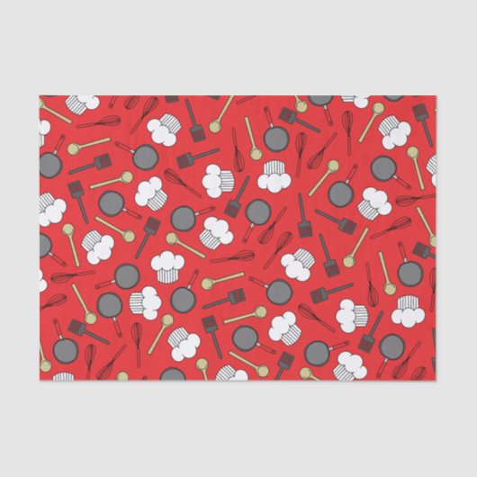 Kute Chef Koking Kinderen 1e verjaardag Tissuepapier (Voorkant)