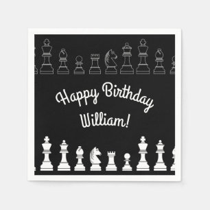 Kute Chess Board Game Kinderen Birthday Party Servet