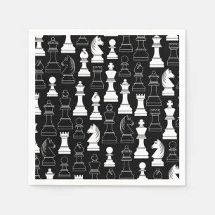 Kute Chess Board Game Kinderen Birthday Party Servet