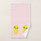 Kute Chick op Light Pink Bath Towel Set Bad Handdoek (Handdoek)