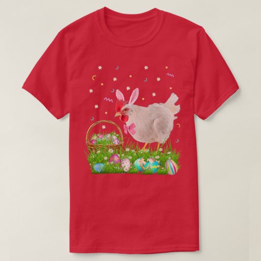 Kute Chicken Easter Day Bunny Eggs Easter Costuum T-shirt (Design voorkant)