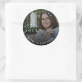 Kute class van de 2023 Foto Afstuderen aankondigin Ronde Sticker (Tas)