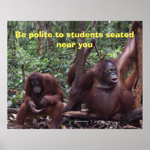 Kute Classroom Rule met dank Poster