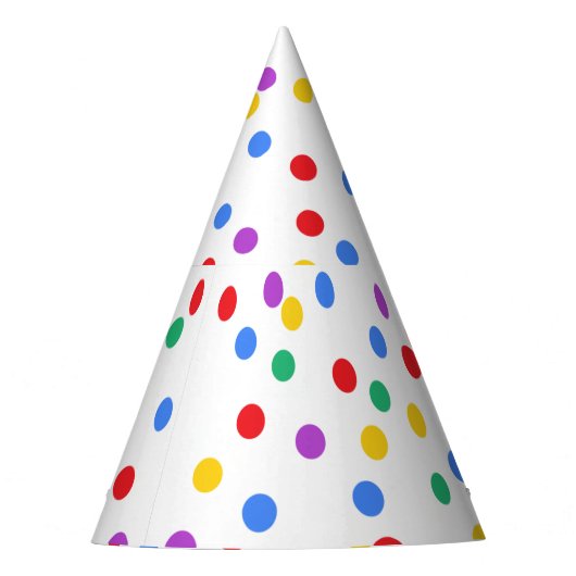 Kute Colorful Confetti Stippen Birthday Feesthoedjes (Voorkant)