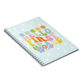 Kute Colorful First Grade Kinder Notitieboek (Rechterzijde)