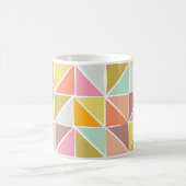 Kute Colorful Hand Drawn Geometric Pattern Koffiemok (Center)