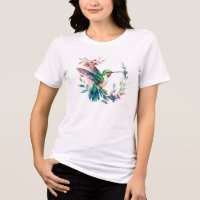 Kute Colorful Hummingbird and bloemen