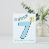 Kute Colorful Kinderen 7th Birthday Briefkaart (Staand voorkant)