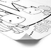 Kute Coloring Bugs Ants Poster (Hoek)