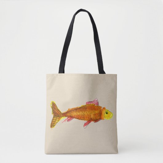 Kute comet goldfish pop art illustratie draagtas (Voorkant)