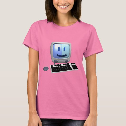 Kute computergezicht. t-shirt (Voorkant)