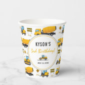 Kute constructiedronk Genderneutraal Papieren Bekers (Voorkant)