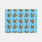 Kute constructiewerper met harde Pet Cartoon Fleece Deken (Voorkant (Horizontaal))