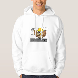Kute constructiewerper met harde Pet Cartoon Hoodie