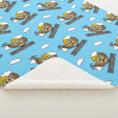 Kute constructiewerper met harde Pet Cartoon Sherpa Deken (3/4)