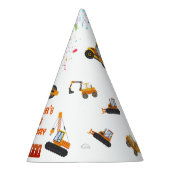 Kute construction Theme Kind Birthday Party Feesthoedjes (Rechts)