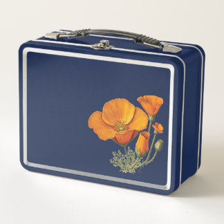 Kute Country  California Poppy Flower Tin