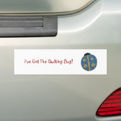 Kute country style Quilling Bee Ladybug Bumpersticker (Op auto)
