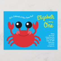 Kute Crab Beach Kinder 1st Birthday Party