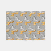 Kute cudly Baby Giraffe en Zebra aangepaste kleur Fleece Deken (Voorkant (Horizontaal))