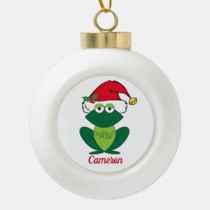Kute Custom Kerstkikker Keramische Bal Ornament